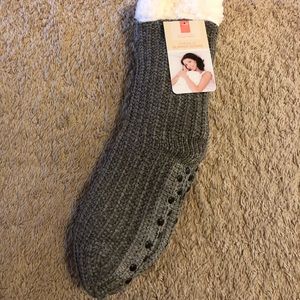 Chenille Slipper Socks, size 8-10